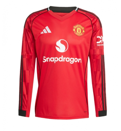 Manchester United Hemmatröja 2025-26 Långärmad Manchester United Hemmatröja 2025-26 Långärmad
