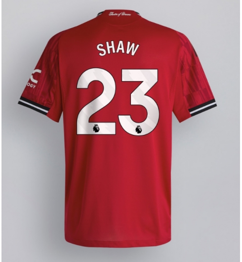 Manchester United Luke Shaw #23 Hemmatröja 2025-26 Kortärmad Manchester United Luke Shaw #23 Hemmatröja 2025-26 Kortärmad