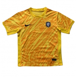 Nederländerna Målvakt Bortatröja EM 2024 Kortärmad