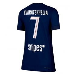 Paris Saint-Germain Khvicha Kvaratskhelia #7 Hemmatröja 2025-26 Dam Kortärmad