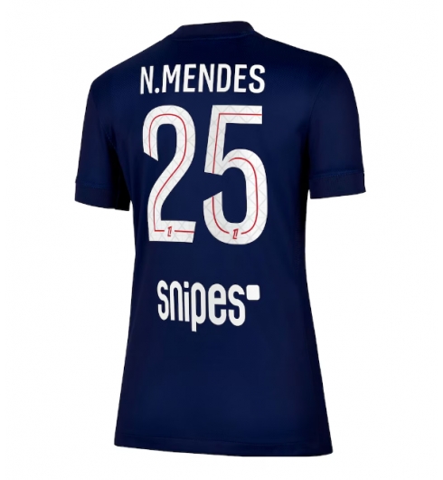 Paris Saint-Germain Nuno Mendes #25 Hemmatröja 2025-26 Dam Kortärmad Paris Saint-Germain Nuno Mendes #25 Hemmatröja 2025-26 Dam Kortärmad