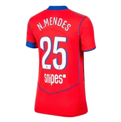 Paris Saint-Germain Nuno Mendes #25 Tredje Tröja 2025-26 Dam Kortärmad
