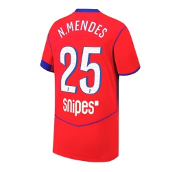 Paris Saint-Germain Nuno Mendes #25 Tredje Tröja 2025-26 Kortärmad