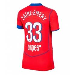 Paris Saint-Germain Warren Zaire-Emery #33 Tredje Tröja 2025-26 Dam Kortärmad