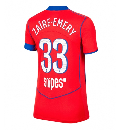 Paris Saint-Germain Warren Zaire-Emery #33 Tredje Tröja 2025-26 Dam Kortärmad Paris Saint-Germain Warren Zaire-Emery #33 Tredje Tröja 2025-26 Dam Kortärmad