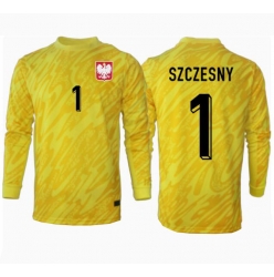 Polen Wojciech Szczesny #1 Målvakt Hemmatröja EM 2024 Långärmad