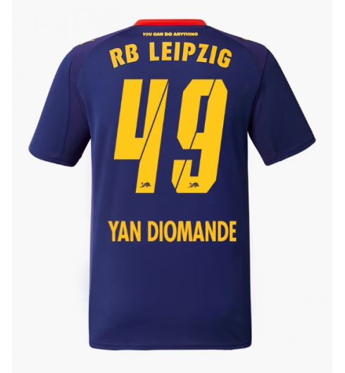 RB Leipzig Yan Diomande #49 Bortatröja 2025-26 Kortärmad RB Leipzig Yan Diomande #49 Bortatröja 2025-26 Kortärmad