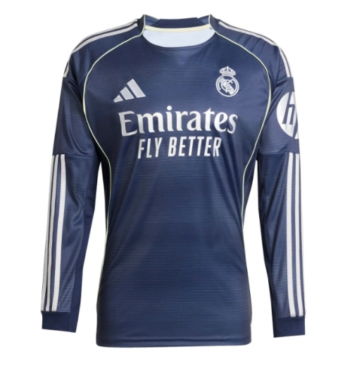 Real Madrid Bortatröja 2025-26 Långärmad Real Madrid Bortatröja 2025-26 Långärmad