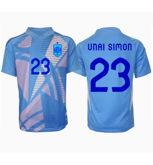 Spanien Unai Simon #23 Målvakt Hemmatröja EM 2024 Kortärmad Spanien Unai Simon #23 Målvakt Hemmatröja EM 2024 Kortärmad